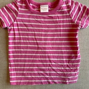 Hanna Andersson Pink and White Striped Tee